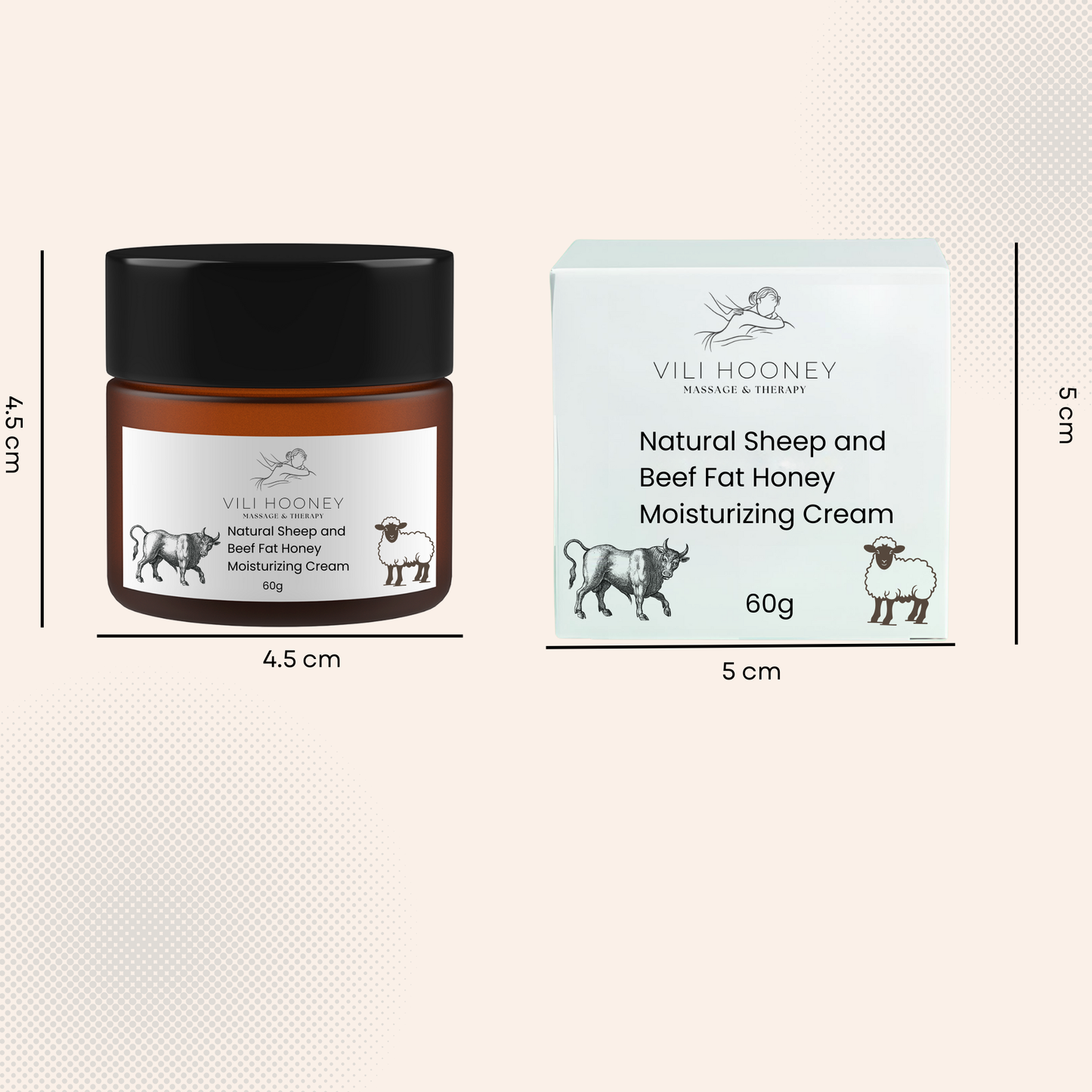 Handmade Natural Sheep and Beef Fat Honey Moisturizing Cream