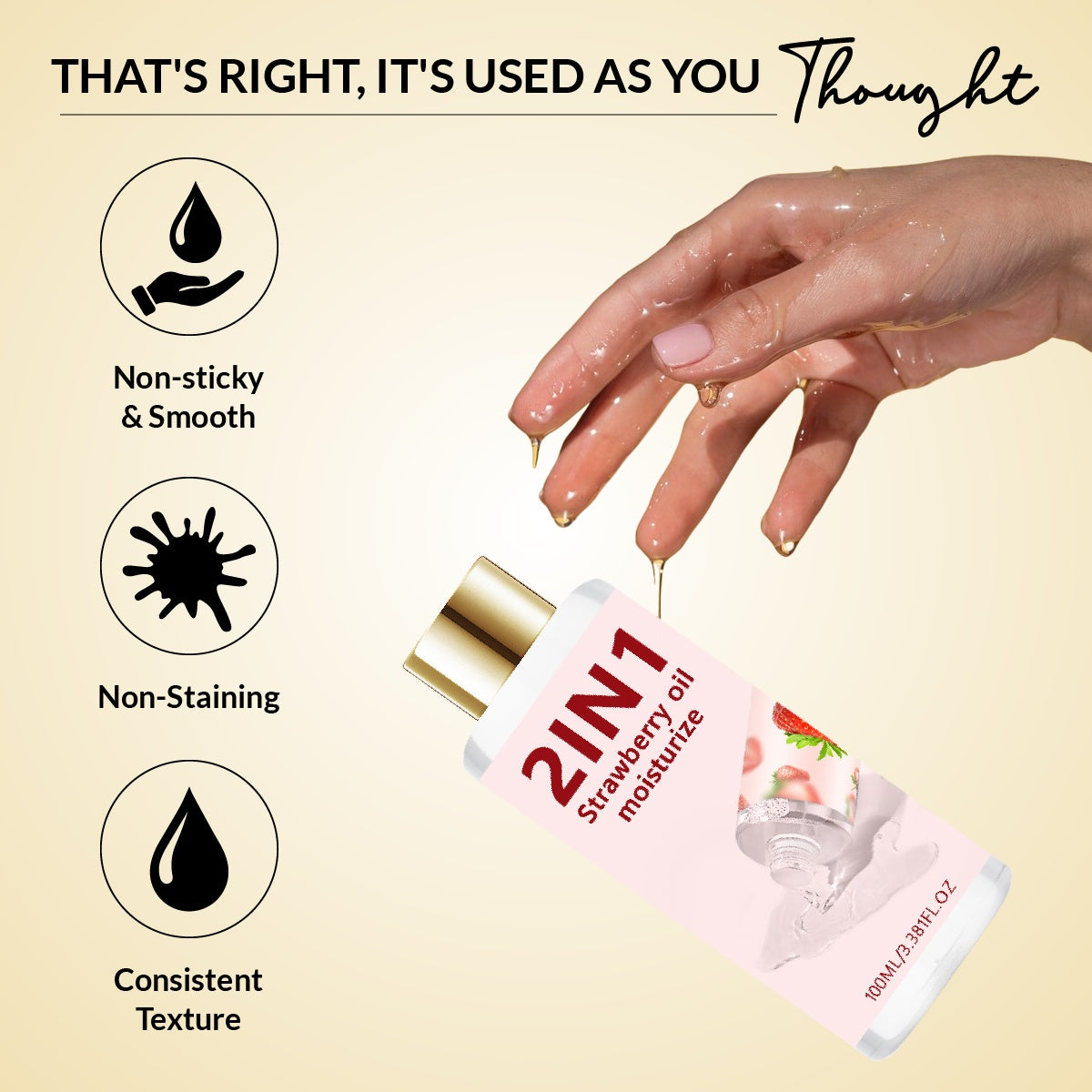 Strawberry Lady's Massage Lubricating Oil