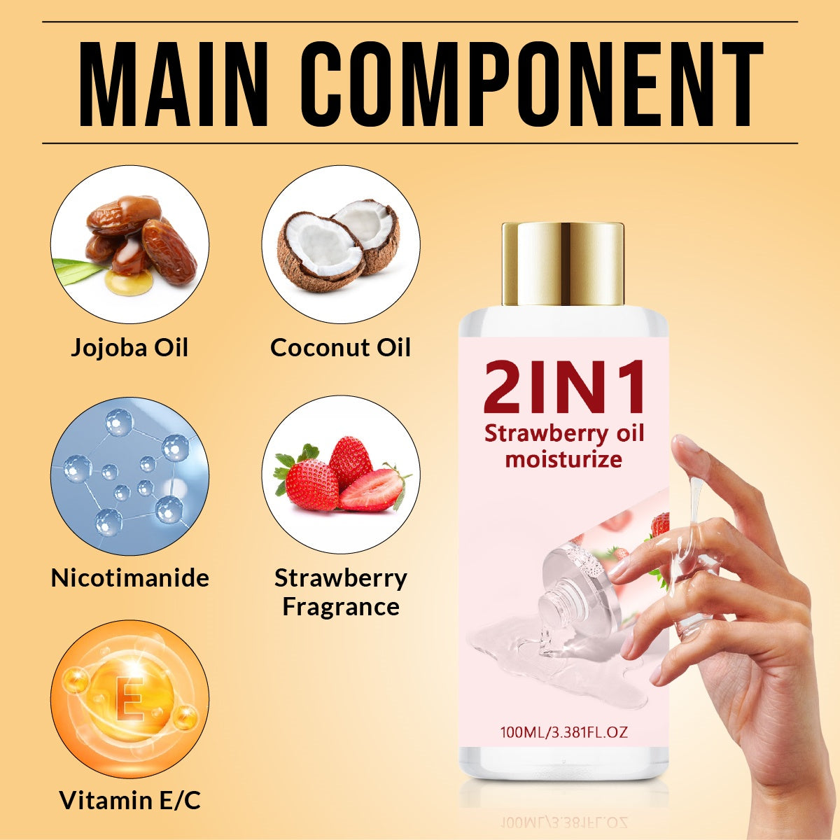 Strawberry Lady's Massage Lubricating Oil