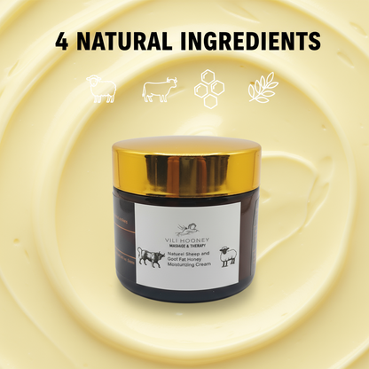 Handmade Natural Sheep and Beef Fat Honey Olive and Rose oil Moisturizing Cream