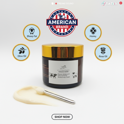 Handmade Natural Sheep and Beef Fat Honey Olive and Rose oil Moisturizing Cream