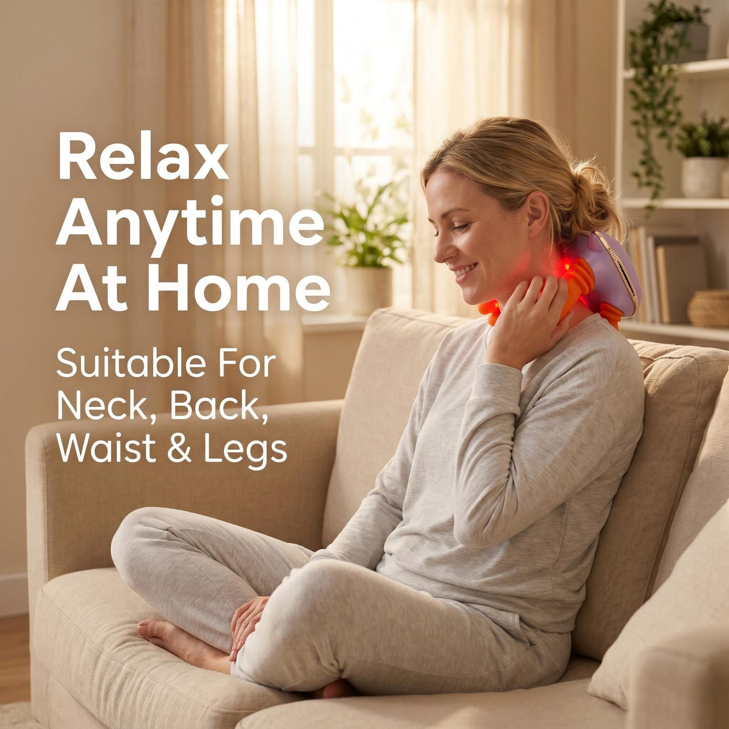 LUMA Red Light Neck & Shoulder Massager — Heated Cordless Relief Device
