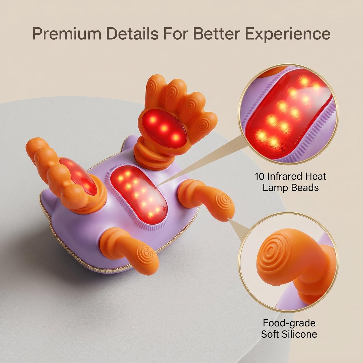 LUMA Red Light Neck & Shoulder Massager — Heated Cordless Relief Device