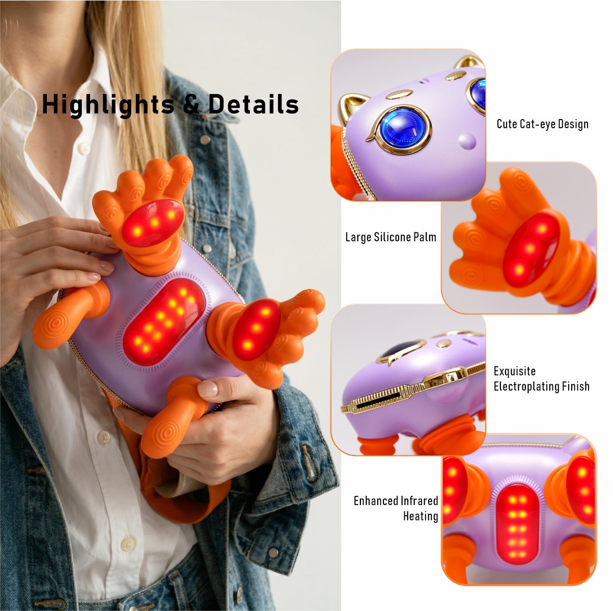 LUMA Red Light Neck & Shoulder Massager — Heated Cordless Relief Device