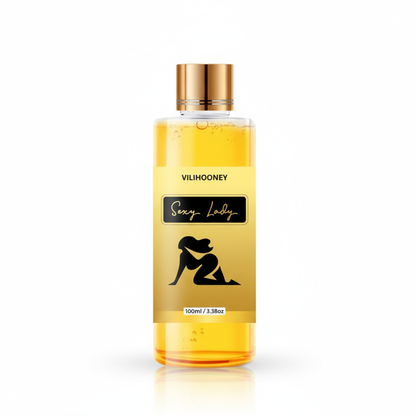 Women's Warming Glow Body Massage Oil by Vili Hooney, soothing botanical blend