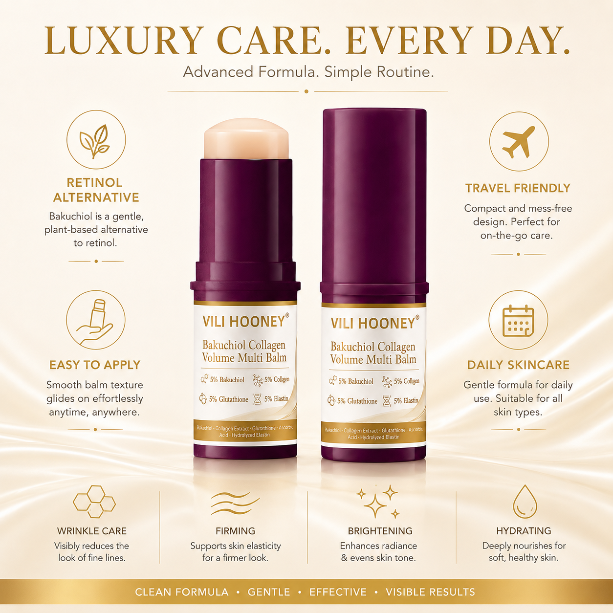 Vili Hooney multi balm, travel-friendly skincare for everyday glow
