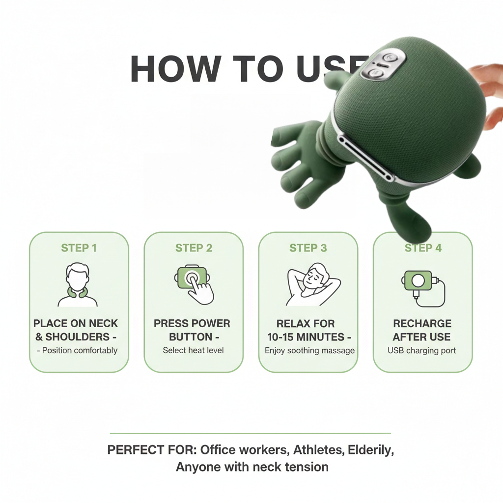 Master Hand Shoulder and Neck Light Therapy Lamp Massager