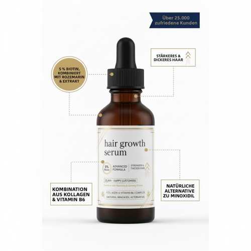 Hair Growth Serum - Dark Brown Amber Bottle
