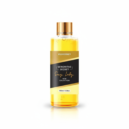 Women's Secret Body Massage Oil by Vili Hooney, soothing botanical blend